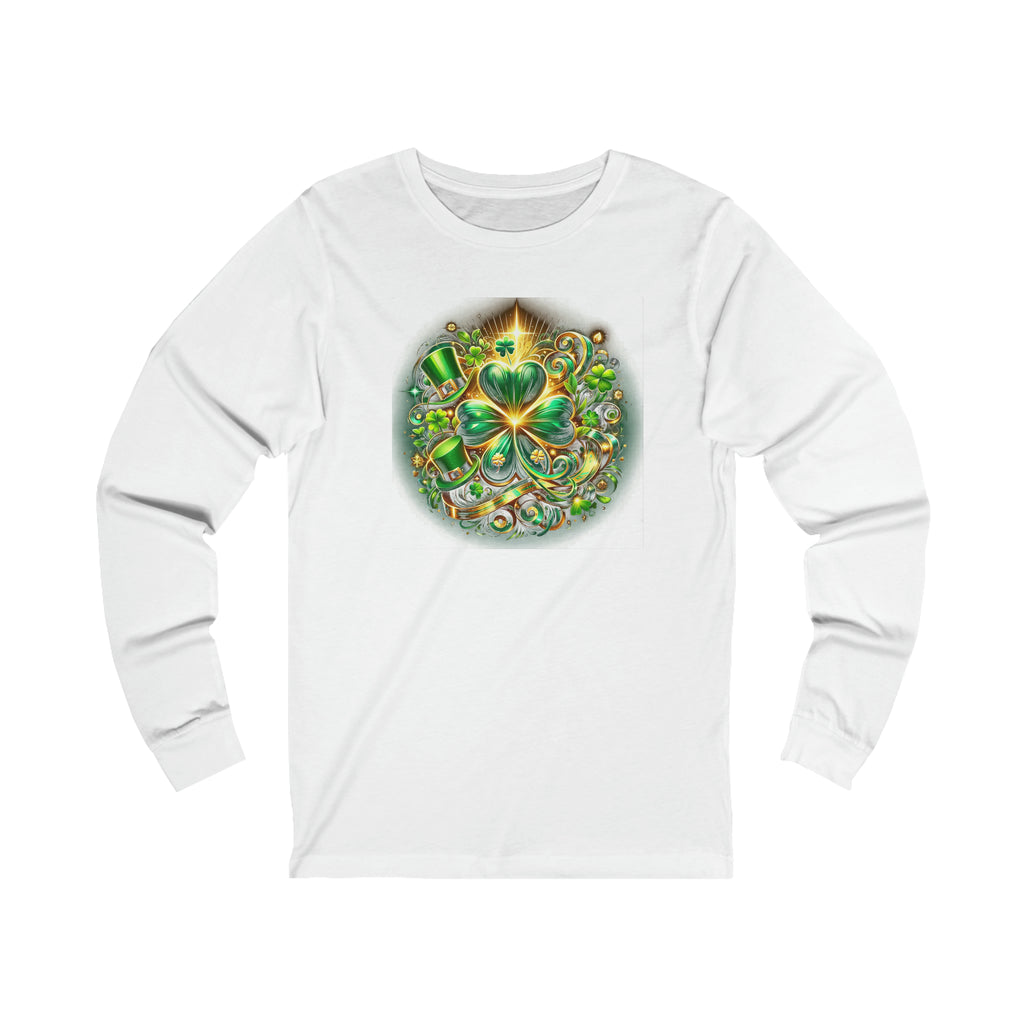 St. Patrick's Day Emerald Elegance- Unisex Long Sleeve T-Shirt