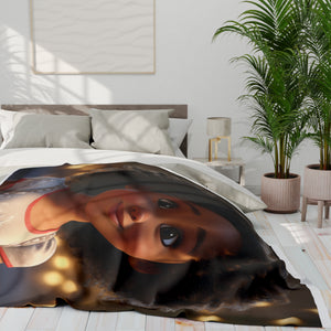 "Sunset Glow: The Radiance of Youth"
 Arctic Fleece Blanket