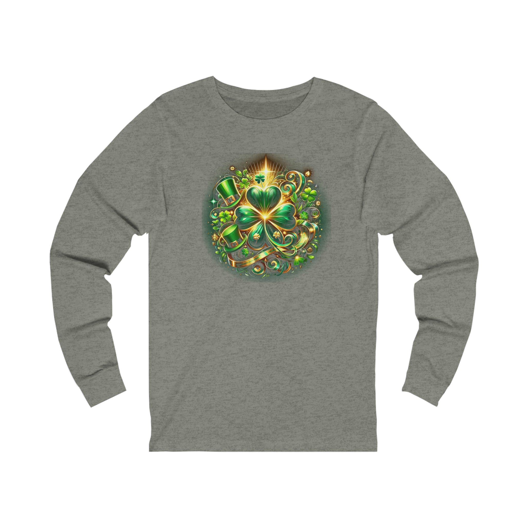 St. Patrick's Day Emerald Elegance- Unisex Long Sleeve T-Shirt